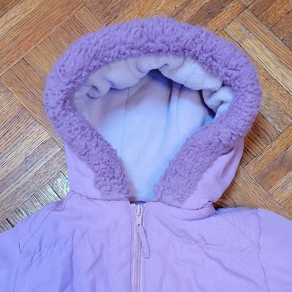 Purple Kids Jacket with Floral Embroidery Size 12 Months